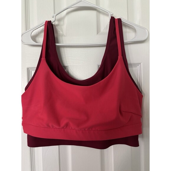 Joy Lab Double Layer Crop Top Sports Bra  2X - Picture 1 of 4